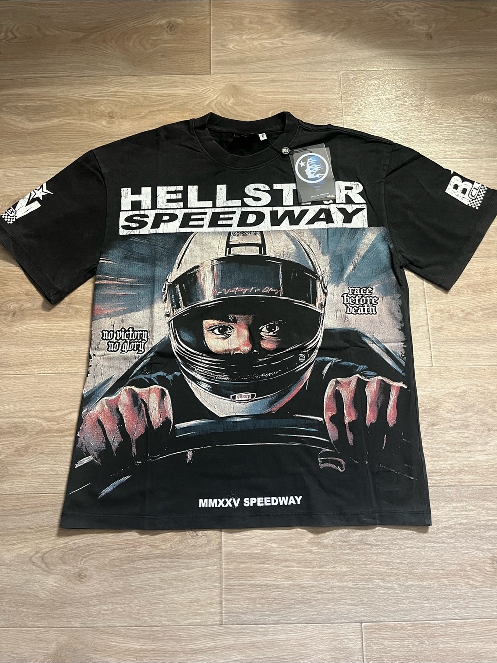 Hellstar Speedway Race Before Black T Shirt - Size L
